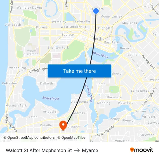 Walcott St After Mcpherson St to Myaree map