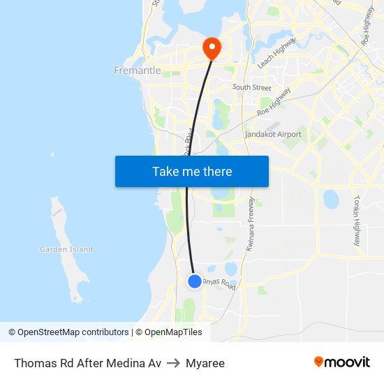 Thomas Rd After Medina Av to Myaree map