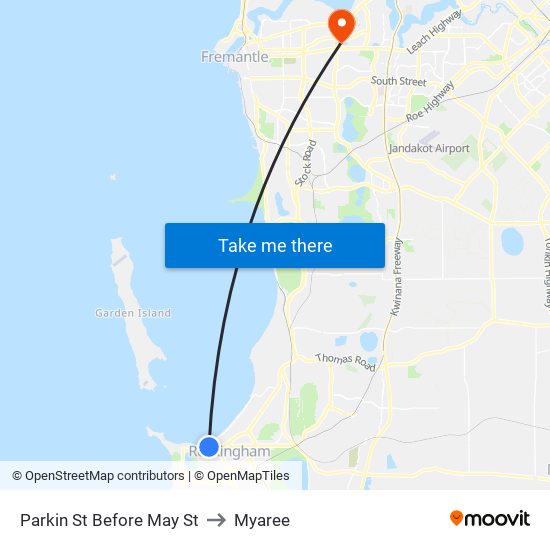 Parkin St Before May St to Myaree map