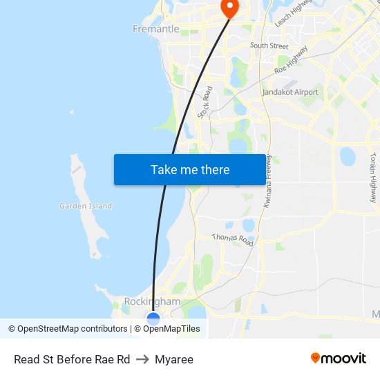 Read St Before Rae Rd to Myaree map