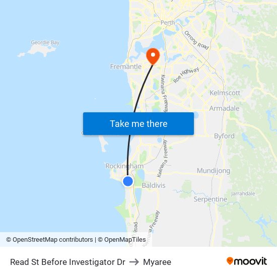 Read St Before Investigator Dr to Myaree map