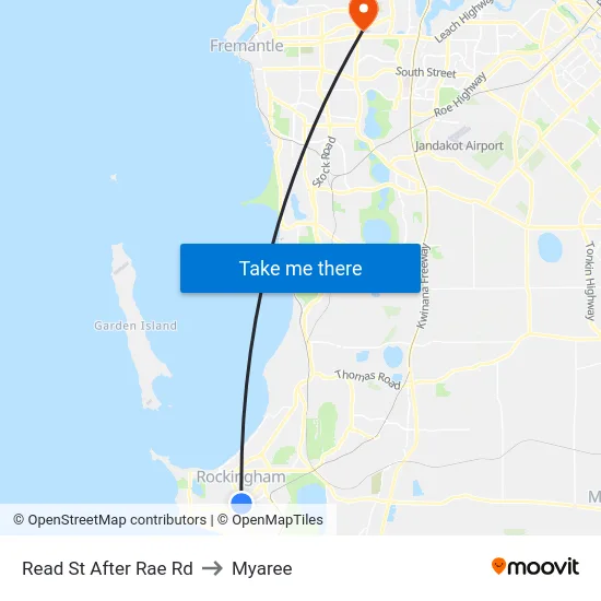 Read St After Rae Rd to Myaree map