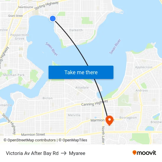 Victoria Av After Bay Rd to Myaree map