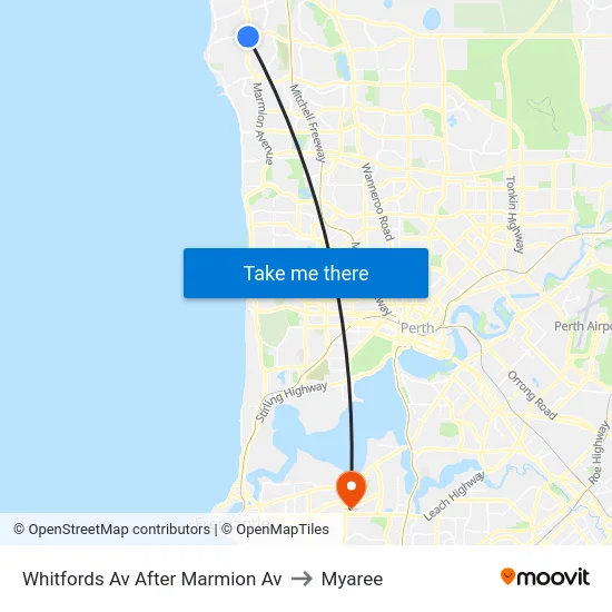 Whitfords Av After Marmion Av to Myaree map