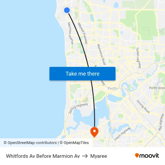 Whitfords Av Before Marmion Av to Myaree map