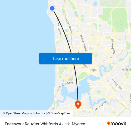 Endeavour Rd After Whitfords Av to Myaree map