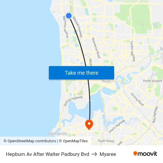 Hepburn Av After Walter Padbury Bvd to Myaree map