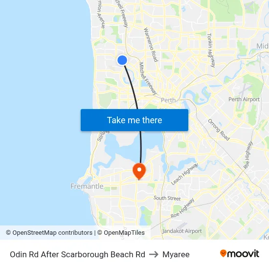 Odin Rd After Scarborough Beach Rd to Myaree map