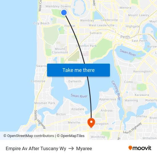 Empire Av After Tuscany Wy to Myaree map