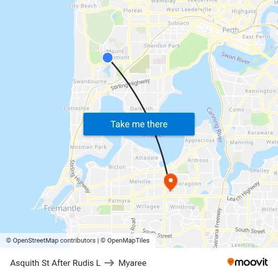 Asquith St After Rudis L to Myaree map