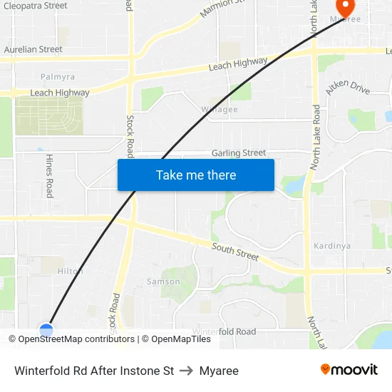 Winterfold Rd After Instone St to Myaree map