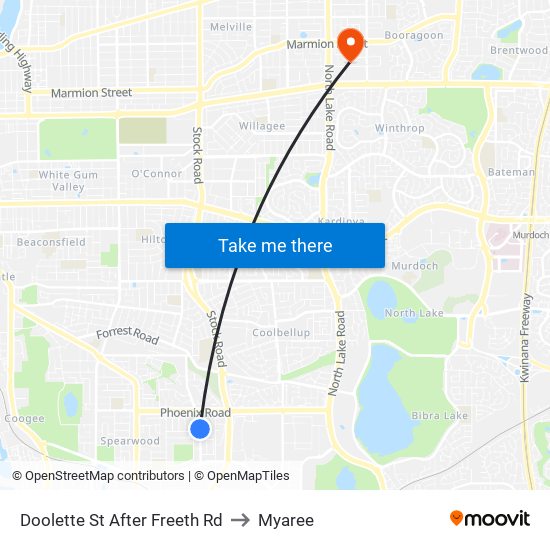 Doolette St After Freeth Rd to Myaree map