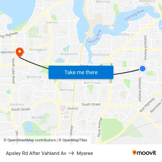 Apsley Rd After Vahland Av to Myaree map