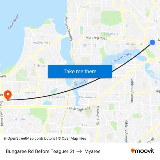 Bungaree Rd Before Teaguer St to Myaree map