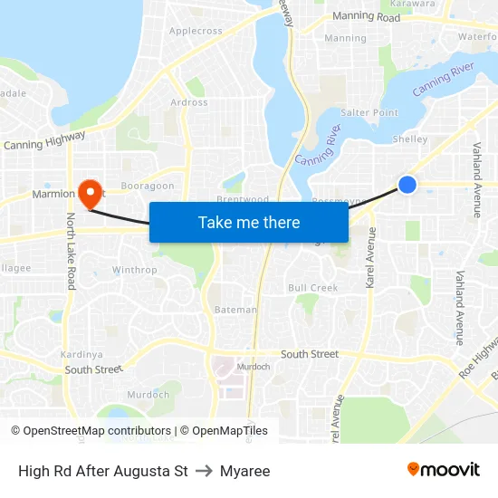 High Rd After Augusta St to Myaree map