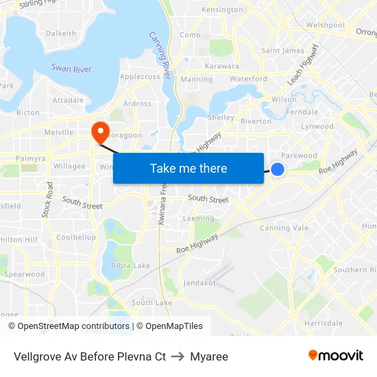 Vellgrove Av Before Plevna Ct to Myaree map