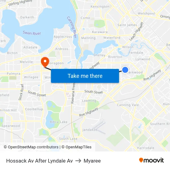 Hossack Av After Lyndale Av to Myaree map
