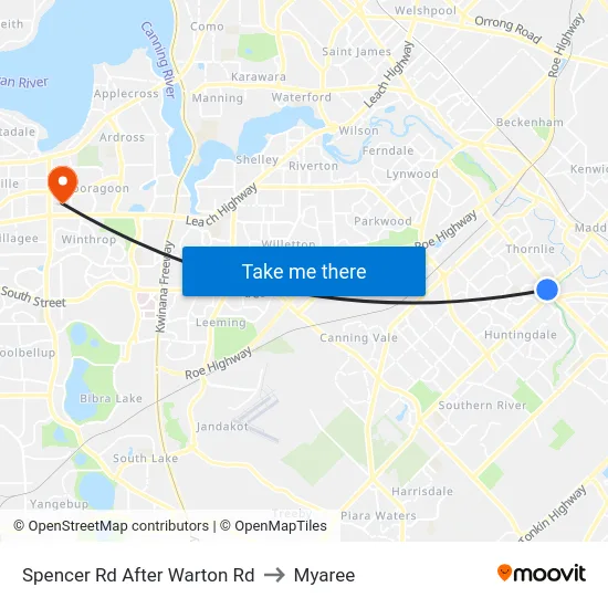 Spencer Rd After Warton Rd to Myaree map