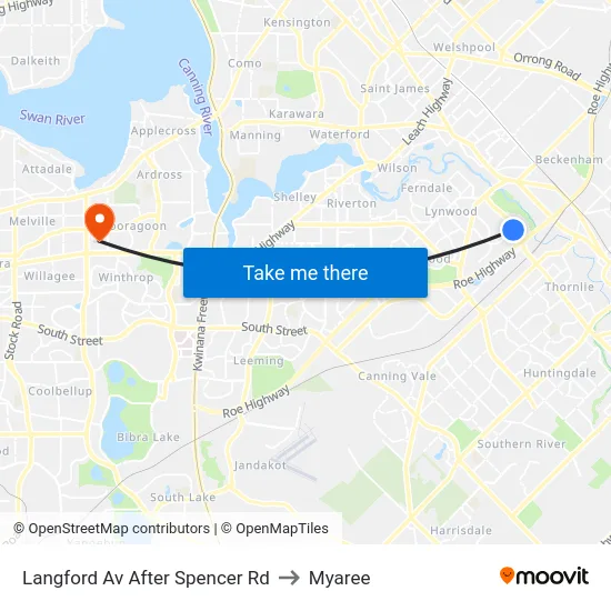 Langford Av After Spencer Rd to Myaree map