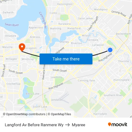 Langford Av Before Ranmere Wy to Myaree map