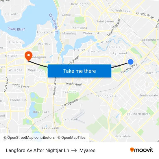 Langford Av After Nightjar Ln to Myaree map