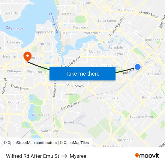 Wilfred Rd After Emu St to Myaree map