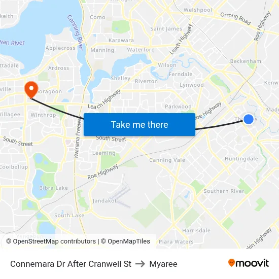 Connemara Dr After Cranwell St to Myaree map