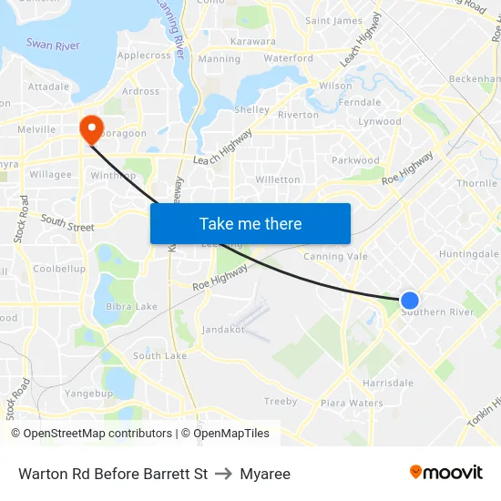 Warton Rd Before Barrett St to Myaree map