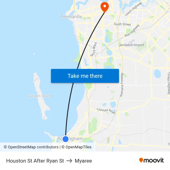 Houston St After Ryan St to Myaree map