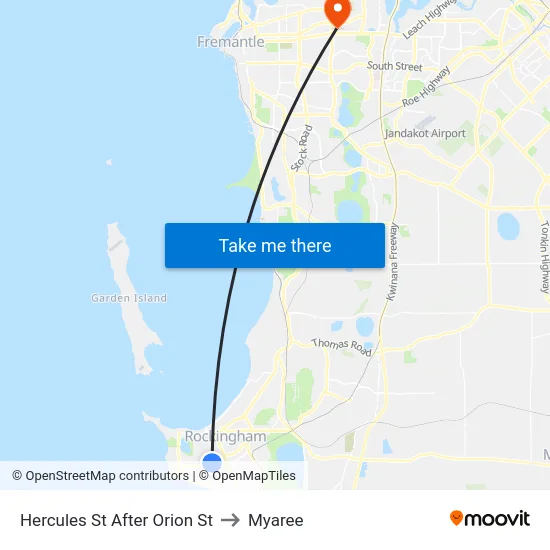 Hercules St After Orion St to Myaree map