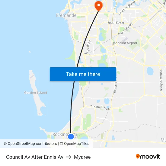 Council Av After Ennis Av to Myaree map