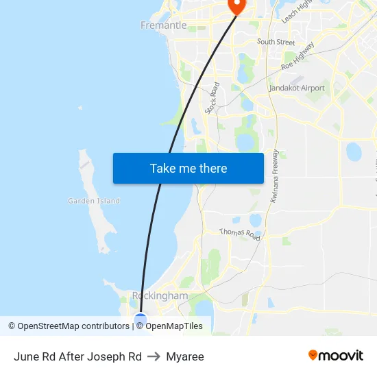 June Rd After Joseph Rd to Myaree map