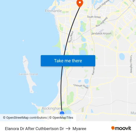 Elanora Dr After Cuthbertson Dr to Myaree map