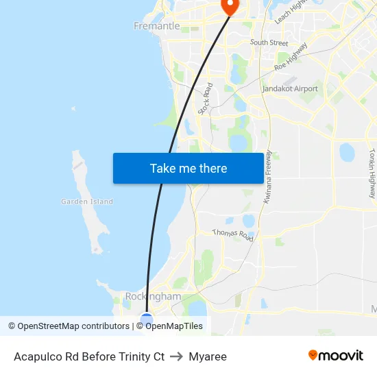 Acapulco Rd Before Trinity Ct to Myaree map
