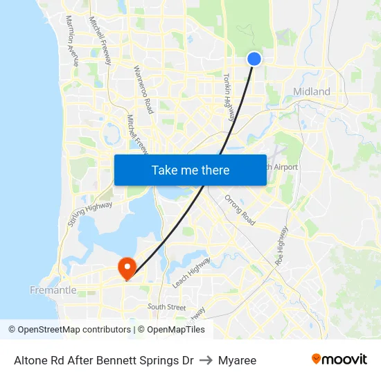 Altone Rd After Bennett Springs Dr to Myaree map