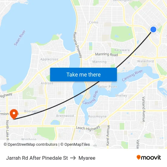 Jarrah Rd After Pinedale St to Myaree map
