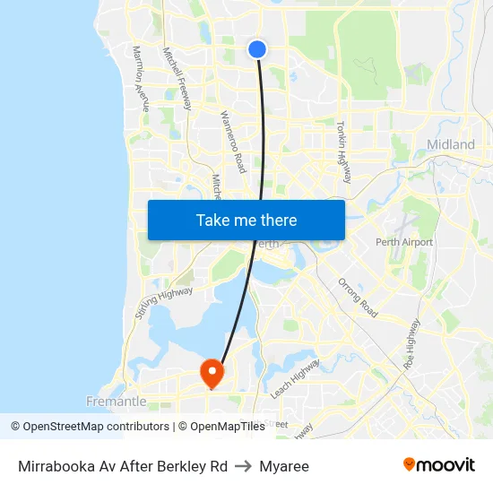 Mirrabooka Av After Berkley Rd to Myaree map