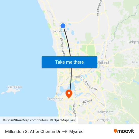 Millendon St After Cheritin Dr to Myaree map