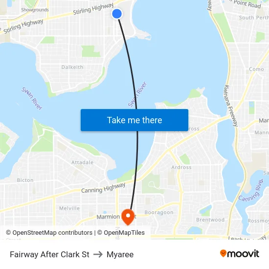 Fairway   After Clark St to Myaree map