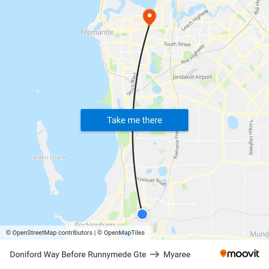 Doniford Way Before Runnymede Gte to Myaree map