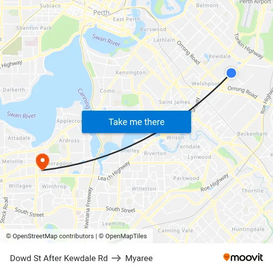 Dowd St After Kewdale Rd to Myaree map