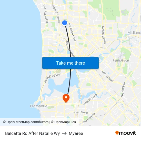 Balcatta Rd After Natalie Wy to Myaree map