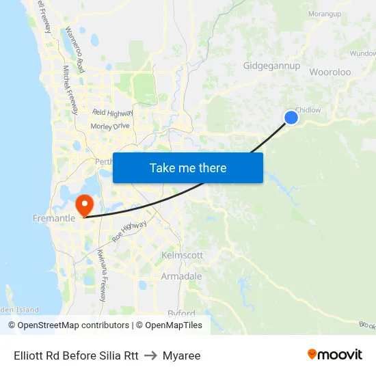 Elliott Rd Before Silia Rtt to Myaree map