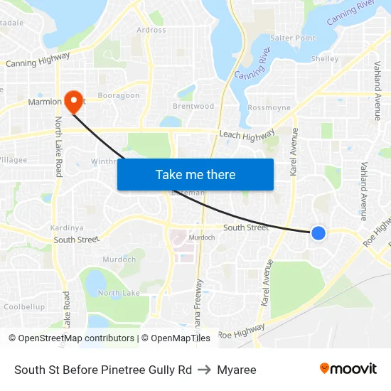 South St Before Pinetree Gully Rd to Myaree map