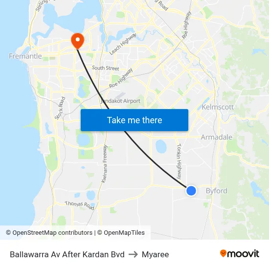 Ballawarra Av After Kardan Bvd to Myaree map