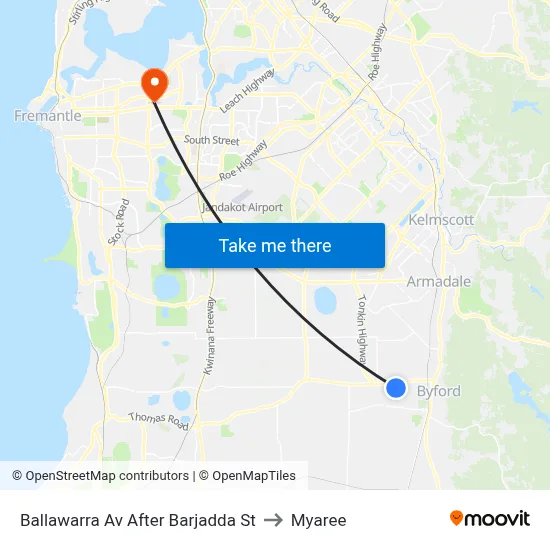 Ballawarra Av After Barjadda St to Myaree map