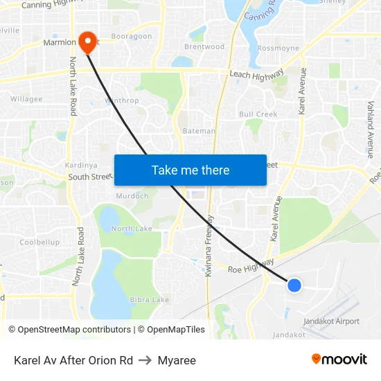 Karel Av After Orion Rd to Myaree map