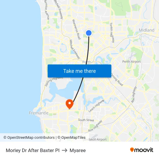 Morley Dr After Baxter Pl to Myaree map