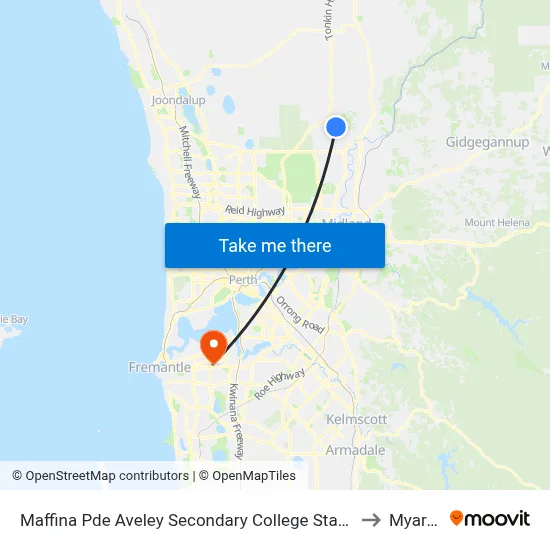 Maffina Pde Aveley Secondary College Stand 3 to Myaree map