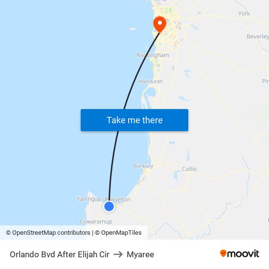 Orlando Bvd After Elijah Cir to Myaree map